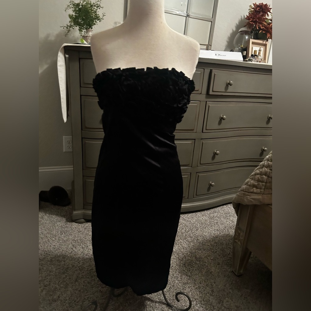 Betsey Johnson Elegant Black Dress with Ruffles